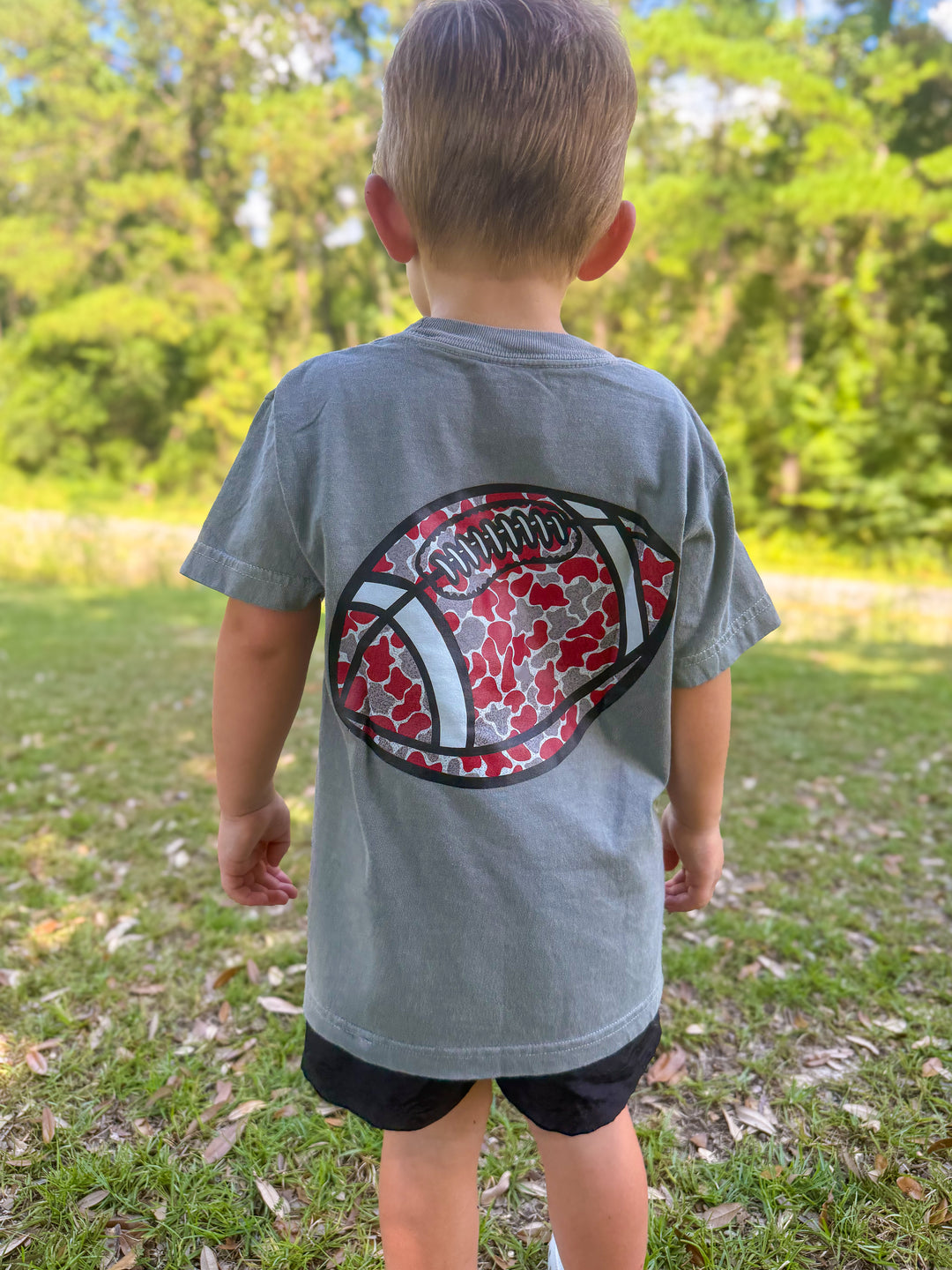 Camo Football (grey/crimson)