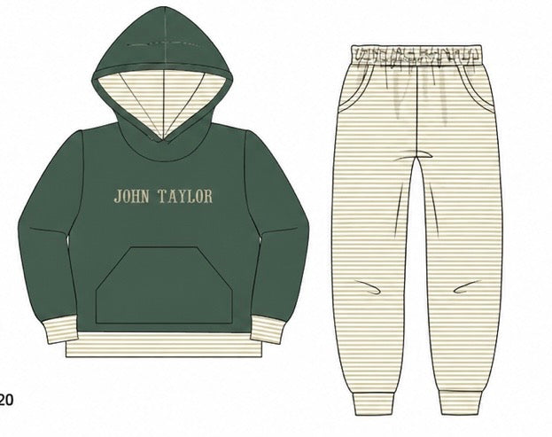 PREORDER 8: FK NAME TAN + GREEN JOGGER