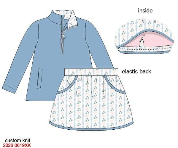 PREORDER 9: BLUE SKORT SET