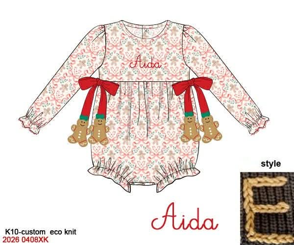PREORDER 8: GINGERBREAD & BOWS BUBBLE