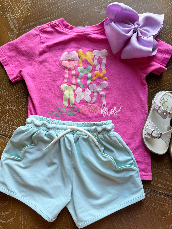 SUMMER-BLUE GIRL SHORTS