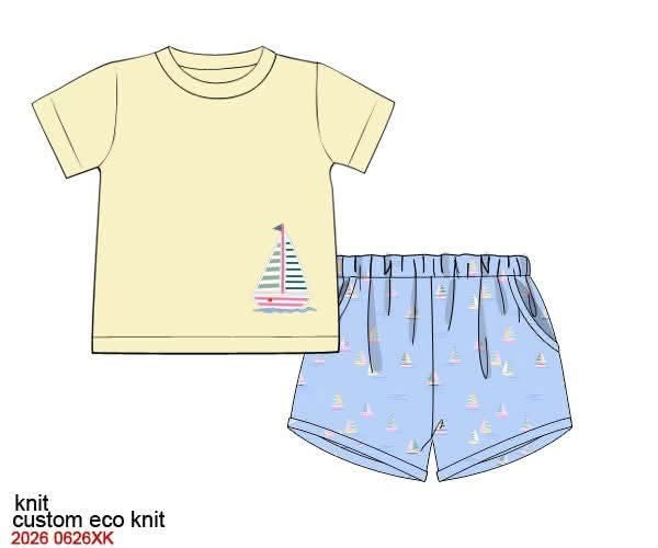 PREORDER 12: SUMMER SAILS BOYS SHORT SET