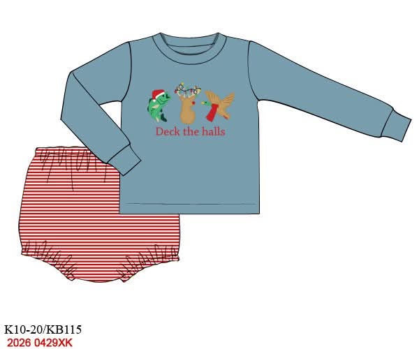 PREORDER 8: DECK THE HALLS DIAPER SET