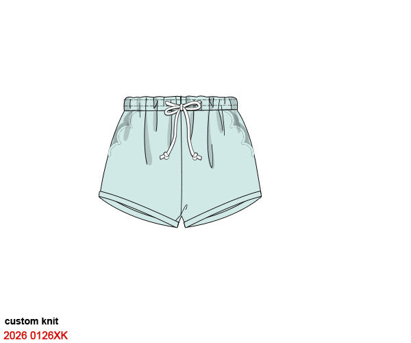 SUMMER-BLUE GIRL SHORTS