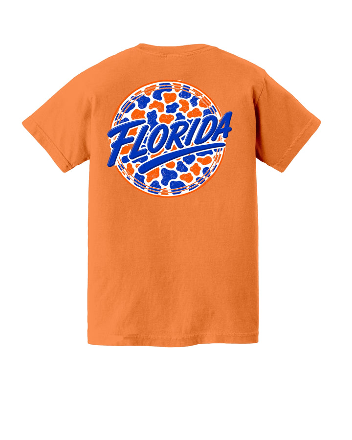 ORANGE/ROYAL BLUE CAMO TEE CC