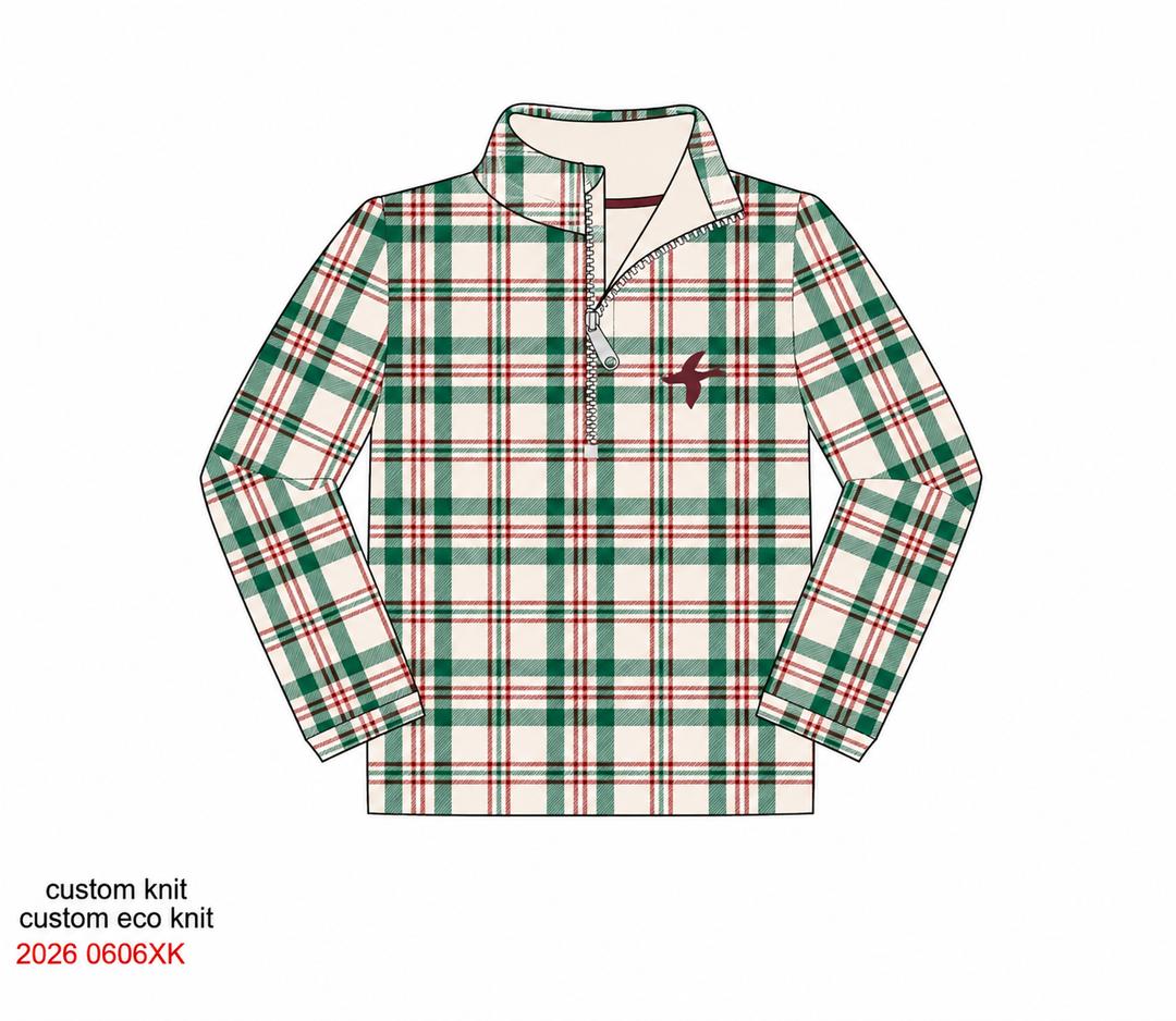 PREORDER 8: EVERGREEN PLAID QUARTER-ZIP