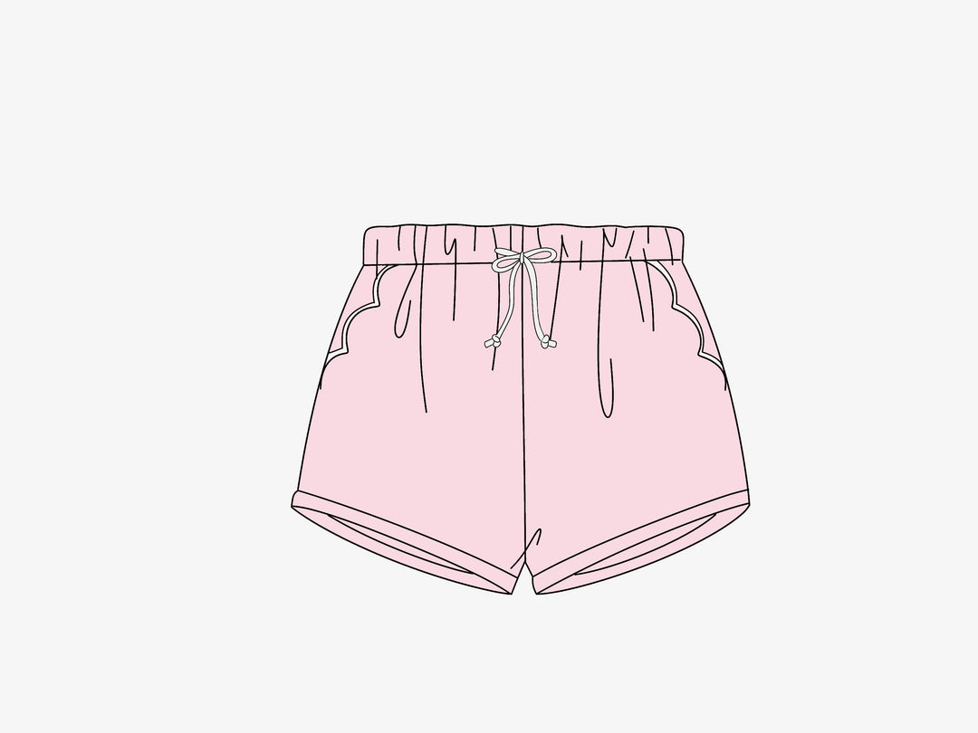 Pink scalloped shorts