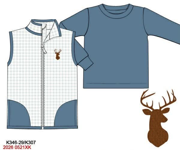 PREORDER 9: WINTER WHITETAIL BOYS VEST + SHIRT