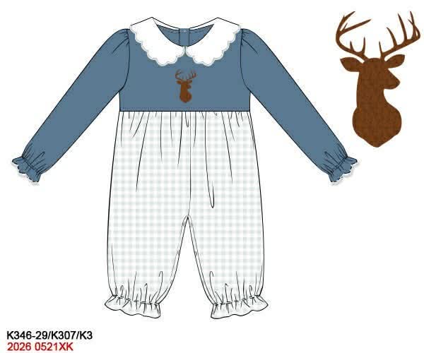 PREORDER 9: WINTER WHITETAIL GIRLS ROMPER