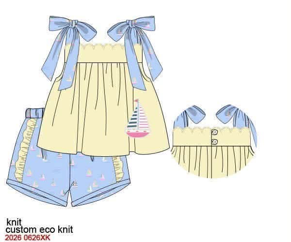 PREORDER 12: SUMMER SAILS GIRLS SHORT SET
