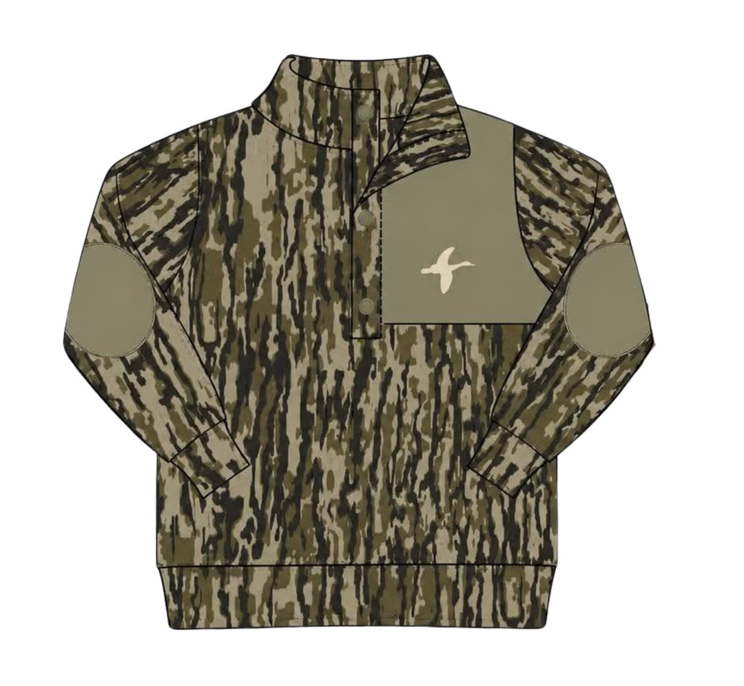 PREORDER 9: SWAMPWOOD CAMO QUARTER-ZIP