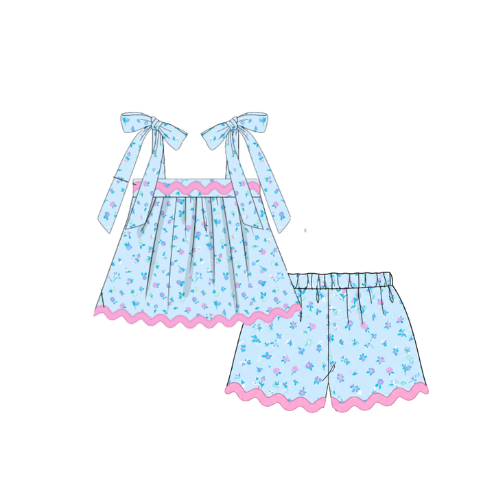 PREORDER 12: COTTON CANDY SUMMER GIRLS SHORT SET
